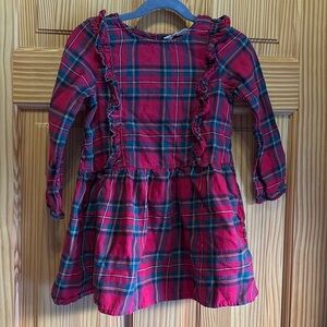 H&M, girls size 5T, plaid dress.